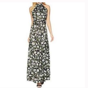 NWT Bebe Ladies 10 Mystique Print Halter Maxi Dress